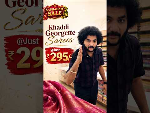 Kaddi Georgette Sarees Just Rs 295/- on second saree in Aashadam sale #aashadamoffers #discount