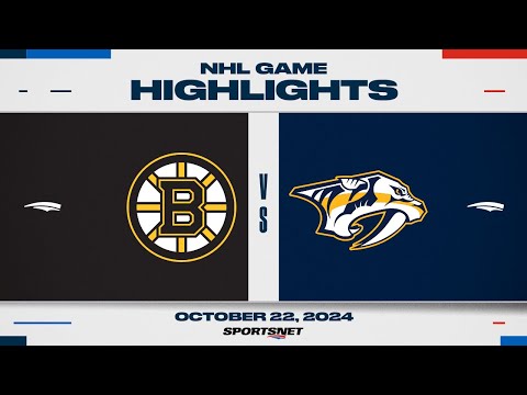 NHL Highlights | Bruins vs. Predators - October 22, 2024