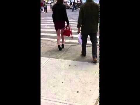 Girl Struggles to Walk In High Heels