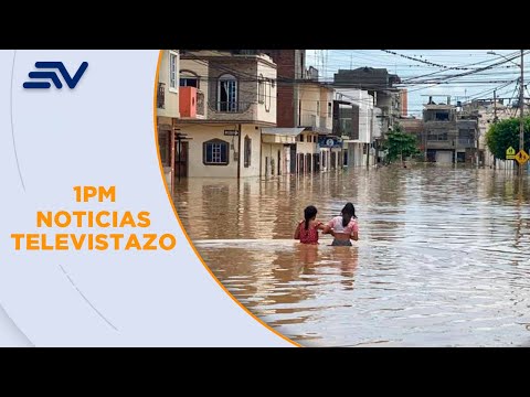 Río se desbordó y anegó a 7000 habitantes de la parroquia Santa Rosa | Televistazo | Ecuavisa
