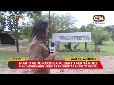 Mario Abdo recibe al presidente de Argentina