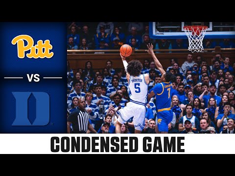 Pitt Vs Duke Condensed Game Acc Mens Basketball Bvm Sports