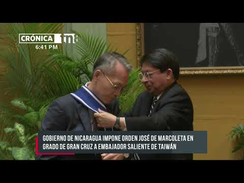 Cancillería de Nicaragua condecora a embajador de la república de China Taiwán