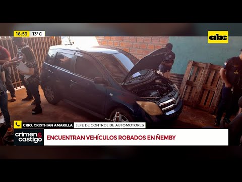 Encuentran vehículos robados en Ñemby