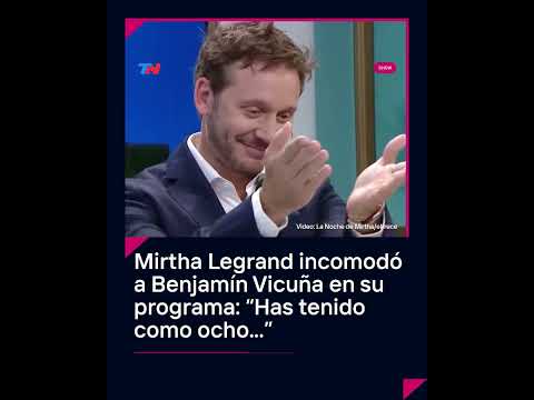 Los picantes y divertidos comentarios de Mirtha Legrand a Benjamín Vicuña en su programa