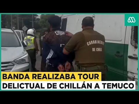 Banda realiza tour delictual: Sujetos comenten asaltos desde Chillán a Temuco