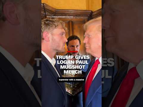 Trump gives Logan Paul mugshot merch