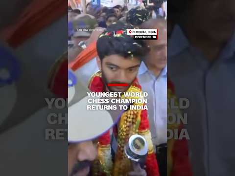 Youngest world chess champion returns to India