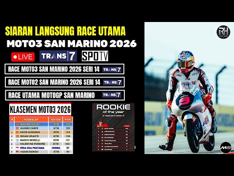 Siaran Langsung <strong>Race</strong> Moto3 San Marino 2026 Hari ini~Jadwal Veda Ega Pratama Moto3 San Marino~<strong>Live</strong>