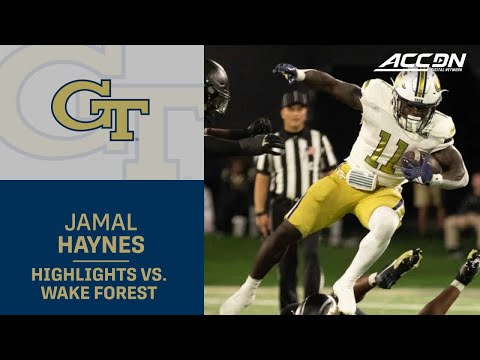 Georgia Tech RB Jamal Haynes Highlights vs. Wake Forest