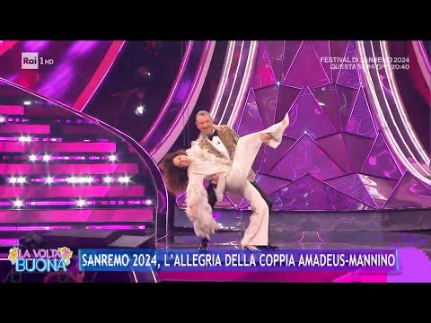 Sanremo 2024, l'allegria della coppia Amadeus-Mannino - La Volta Buona 09/02/2024