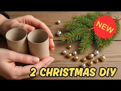 I Took Toilet Paper Rolls and I Made Beautiful Christmas Decorations! 2 Easy DIY Craft Ideas for You