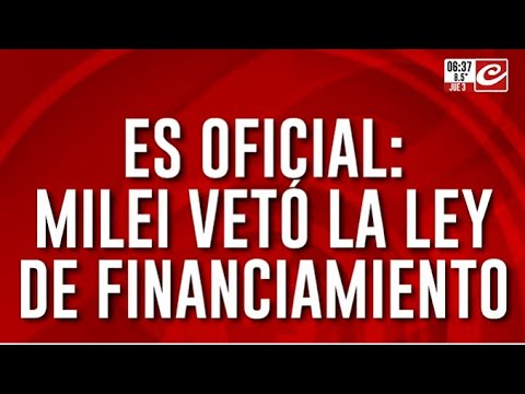 Es oficial: Javier Milei vetó la ley de financiamiento universitario