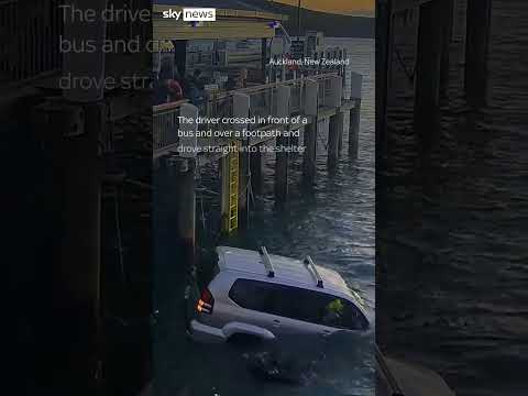 Drink-driving pensioner crashes off ferry terminal in Auckland