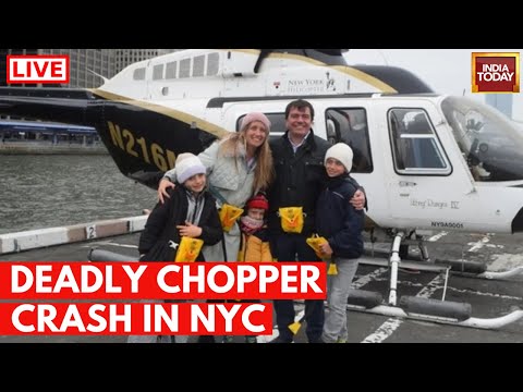 NYC Helicopter Crash LIVE: Private Chopper Crashes In Hudson River, Killing All 6 Onboard | NY Crash