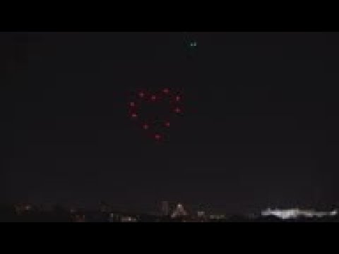 Drones take to night sky to remember COVID-19 victims