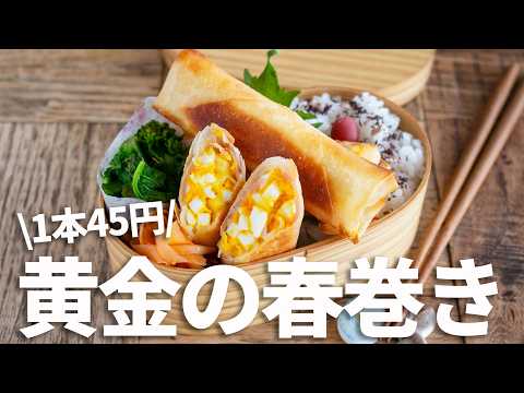 【節約弁当】「朝から手間かかりすぎ！」って言われた😂春巻き弁当bento#1022