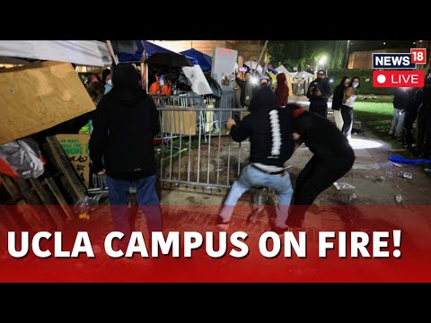Clashes Erupt On UCLA Campus Between Pro-Palestinian And Counter Protesters | US News Live | N18L