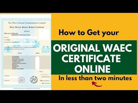 How to Get your Original WAEC CERTIFICATE online in 2025 in less than 5 minutes// Get it yourself
