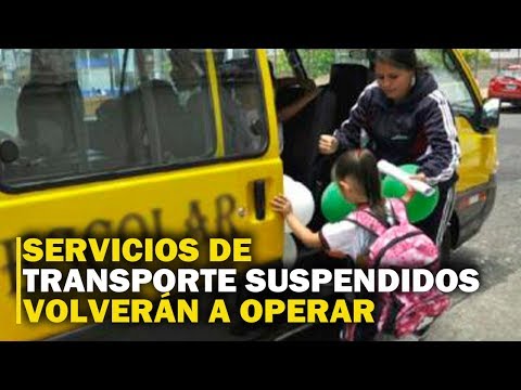 Movilidades, transporte turístico e interprovincial volverán a operar pronto