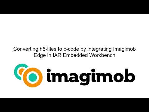 Imagimob Edge integration in IAR Embedded Workbench