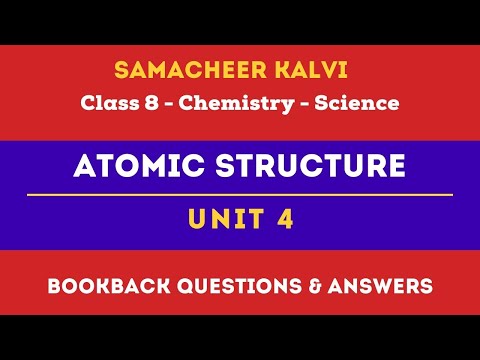 Atomic Structure Book Back Answers | Unit 4  | Class 8th | Chemistry | Science | Samacheer Kalvi