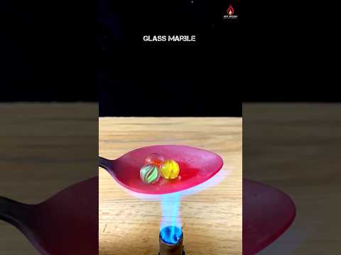 1000°C Hotspoon VS Glass Marble 😱 #satisfyingvideo #experiment #foryou #fypシ