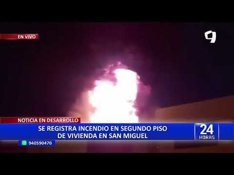 San Miguel: se registra incendio en segundo piso de vivienda