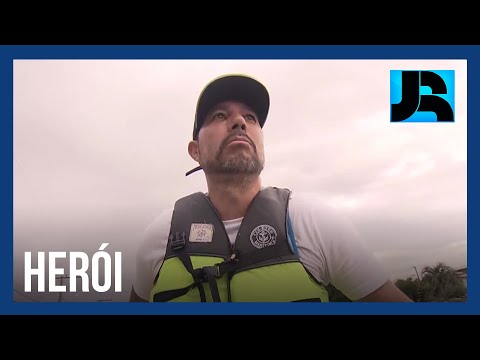 Dentista usa próprio barco para salvar vidas no Rio Grande do Sul
