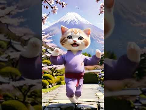 猫のキトンが披露する癒しのダンスショー