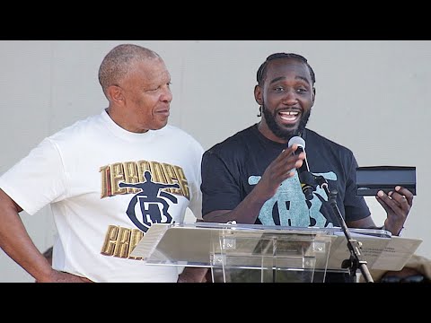 Terence Crawford FULL Victory Parade speech -Celebrates Canelo win!