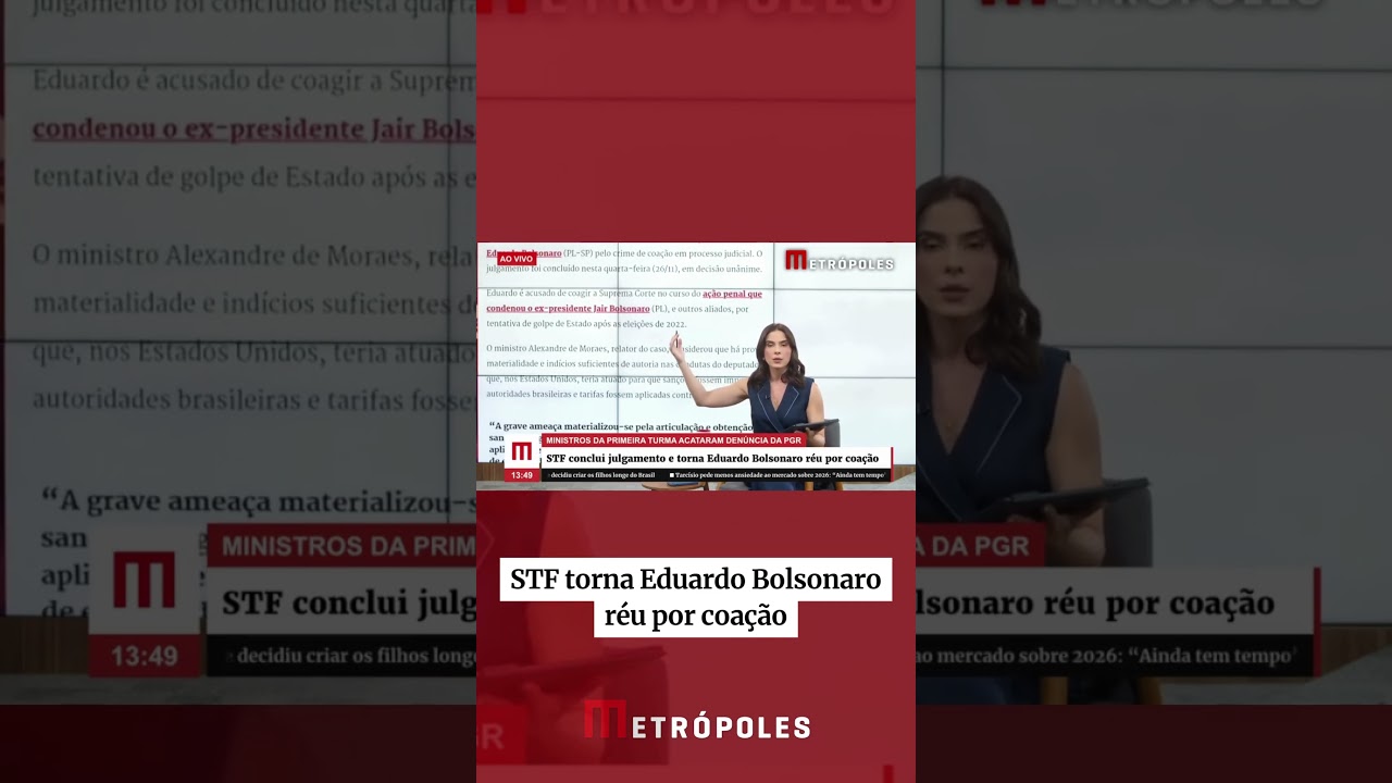 STF conclui julgamento que torna Eduardo Bolsonaro réu por coação