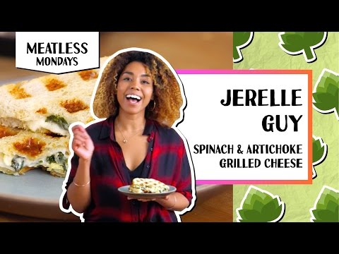 Spinach & Artichoke Grilled Cheese | Meatless Mondays | Jerrelle Guy