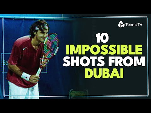 Federer's Best Shot Ever?! Djokovic & Monfils Also Feature! | 10 IMPOSSIBLE Tennis Shots From Dubai