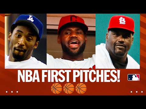 NBA players throwing out first pitches! (Michael Jordan, Kobe Bryant, LeBron James, and more!)