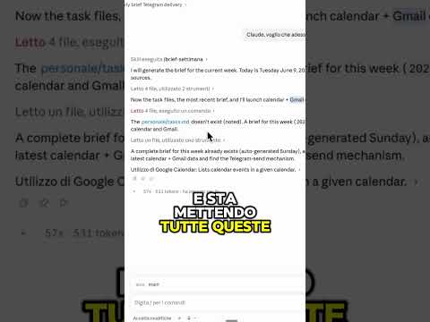 Claude Code mi prepara la settimana da solo