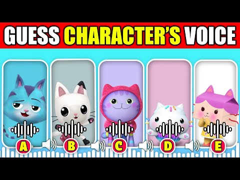 Guess GABBY'S 🧸 DOLLHOUSE CHARACTERS Characters by Their Voice 🔊 + Real One Quiz & Their Favorites!