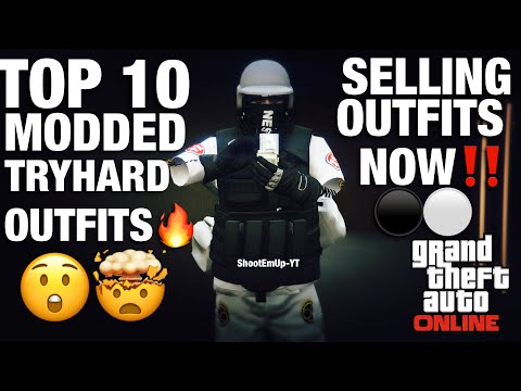 (GTA 5 ONLINE) TOP 10 MODDED TRYHARD OUTFITS‼️🤯🔥👕 (GTA 5 TRYHARD OUTFITS)