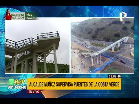 Alcalde Muñoz supervisa nuevos puentes peatonales en la Costa Verde (1/2)