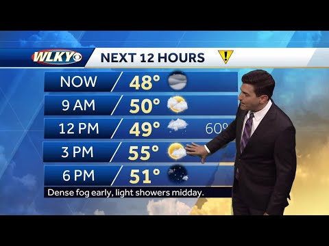 Dense fog, rain chances and cooler temperatures Wednesday