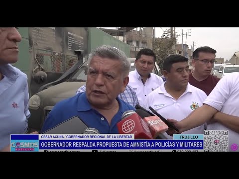 Trujillo: gobernador respalda propuesta de amnistía a policías y militares