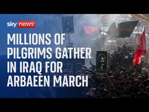 Watch live: Pilgrims from across the world gather in Iraq for this year’s Arba’een march