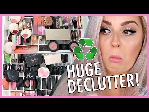 Blush & Face Palette DECLUTTER! ???? Swatches, Collection, Organization