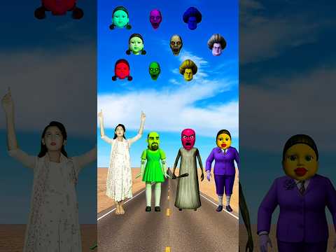 Unbelievable Head Match! Bhabhi, Scary Teacher & Squid Girl Dance Together 🤯 | #shorts