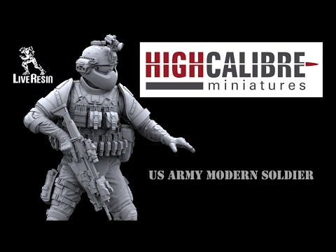 Open Box - Live Resin US ARMY Modern Soldier LRM-35001 by Lester Bursley