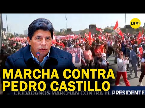 Perú: Marcha contra Pedro Castillo en el Centro de Lima
