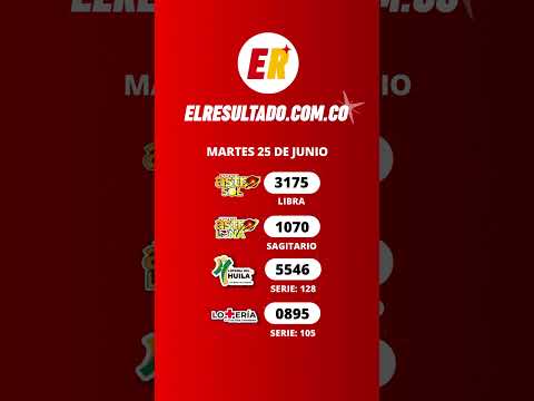 RESULTADO LOTERIA LA CRUZ ROJA - LOTERIA HUILA  Y SUPER ASTRO MARTES 25 DE JUNIO  #Shorts