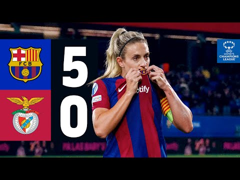 FC BARCELONA 5 vs 0 BENFICA | UEFA WOMEN'S CHAMPIONS LEAGUE 🔵🔴