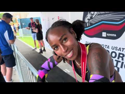 Kayla White is proud after finishing 2nd in USA 100m final for second straight year