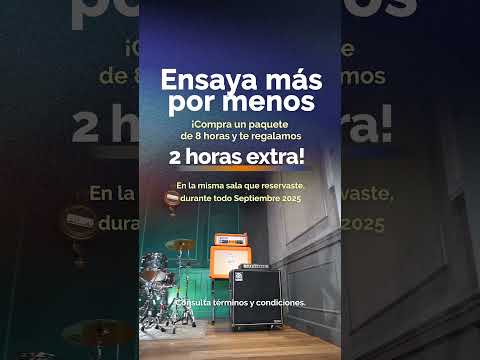 ⚡️¡Ensaya más por menos!⚡️ Agenda un paquete de 8 horas o más y te regalamos 2 horas extra #btempo